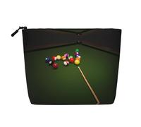 Trousse de toilette de voyage noire et blanche à motif de drapeaux à damier, convient pour les voyages d'affaires et un usage quotidien., Billard., Taille unique