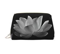 Trousse de toilette de voyage noire et blanche avec trois compartiments intérieurs pour accessoires, doré, One Size