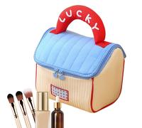 Trousse de Toilette de Voyage, Organisateur de Maquillage en Forme de Maison, Sac de Rangement de Voyage, Sac de Rangement Portable pour Dentifrice, Lotion, nettoyant pour Le Visage, Bleu, Refer to