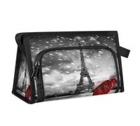 Trousse de toilette de voyage parapluie Paris Tour Eiffel pour femmes, hommes, filles, garçons, trousse de maquillage, trousse de toilette, organisateur de cosmétiques, trousse de douche, couleur, M,
