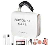 Trousse de toilette de voyage pliable | Trousse de toilette pour bijoux et cosmétiques - Organisateur de maquillage résistant à l'eau, sac de toilette pliable de voyage, organisé, Blanche, Consulte la