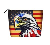 Trousse de toilette de voyage polyvalente avec drapeau américain Fire Eagle - Parfait pour un usage quotidien et les voyages d'affaires, Noir , Taille unique, Trousse de toilette