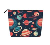 Trousse de toilette de voyage polyvalente Motif planètes spatiales Idéal pour un usage quotidien et les voyages d'affaires, Noir , Taille unique, Trousse de toilette
