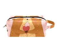 Trousse de toilette de voyage portable à suspendre avec motif de Capybaras in Love - Trousse de maquillage en cuir pour enfants, Multicolore 02, 8.2x3.1x3.5 in/21x8x9 cm