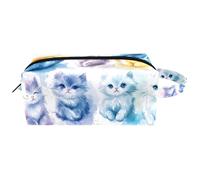 Trousse de toilette de voyage portable à suspendre avec motif de Capybaras in Love - Trousse de maquillage en cuir pour enfants, Multicolore 10., 8.2x3.1x3.5 in/21x8x9 cm