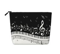 Trousse de toilette de voyage pour clés de piano avec notes de musique - Idéale pour les voyages d'affaires et un usage quotidien., Touches de piano avec notes de musique., Taille unique