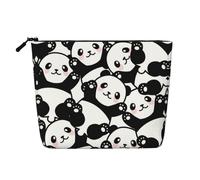 Trousse de toilette de voyage pour clés de piano avec notes de musique - Idéale pour les voyages d'affaires et un usage quotidien., panda, Taille unique