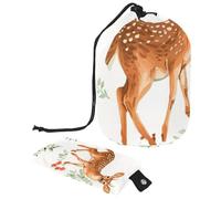 Trousse de toilette de voyage pour femme avec cordon de serrage et cordon de serrage, motif cerf de Noël, branche de pin, feuilles de baies, 3_40, Multicolore 10.,