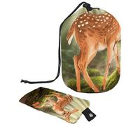 Trousse de toilette de voyage pour femme avec cordon de serrage et cordon de serrage, motif cerf de Noël, branche de pin, feuilles de baies, 3_40, Multicolore 07,