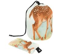 Trousse de toilette de voyage pour femme avec cordon de serrage et cordon de serrage, motif cerf de Noël, branche de pin, feuilles de baies, 3_40, Multicolore 08,