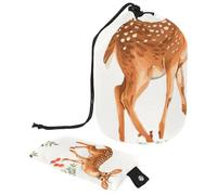 Trousse de toilette de voyage pour femme avec cordon de serrage et cordon de serrage, motif cerf de Noël, branche de pin, feuilles de baies, 3_40, Multicolore 09,