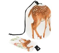 Trousse de toilette de voyage pour femme avec cordon de serrage et cordon de serrage, motif cerf de Noël, branche de pin, feuilles de baies, 3_40, Multicolore 06,