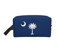 Trousse de toilette de voyage pour femme avec drapeau de la Caroline du Sud, grande capacité pour homme, blanc, Taille unique