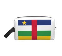 Trousse de toilette de voyage pour femme avec drapeau de l'Afrique centrale, grande capacité, blanc, Taille unique