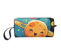 Trousse de toilette de voyage pour femme avec poignée et fermeture éclair Motif canard, Planètes mignonnes de dessins anim, Taille unique, Trousse de maquillage