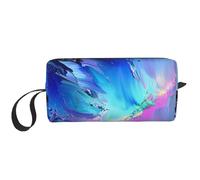 Trousse de toilette de voyage pour femme avec poignée et fermeture éclair Motif papillons Violet, Peinture Aurore boréale, Taille unique, Trousse de maquillage