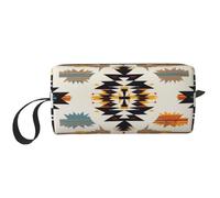 Trousse de toilette de voyage pour femme avec poignée, fermeture éclair Motif planètes, Amérindien., Taille unique, Trousse de maquillage