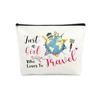 Trousse de toilette de voyage pour femme - Cadeau idéal pour les agents de bord - Juste une fille qui aime le maquillage - Accessoire de voyage - Trousse de soins de la peau