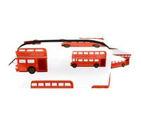 Trousse de toilette de voyage pour femme en cuir microfibre avec fermeture éclair, double Ducker London Red Bus, multicolore, 8.2x3.1x3.5 in/21x8x9 cm, Trousse de toilette