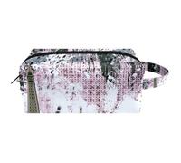 Trousse de toilette de voyage pour femme en cuir microfibre avec fermeture éclair, Paris a City of Love, multicolore, 8.2x3.1x3.5 in/21x8x9 cm, Trousse de toilette