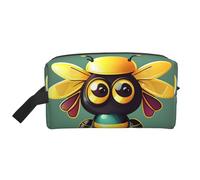 Trousse de toilette de voyage pour femme, trousse de toilette pour homme, motif abeille de dessin animé, trousse de toilette de voyage, blanc, Taille unique