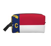 Trousse de toilette de voyage pour femme, trousse de toilette pour homme, motif drapeau de l'État de la Caroline du Nord, blanc, Taille unique