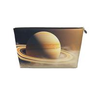 Trousse de toilette de voyage pour femmes et hommes - Trousse de maquillage Saturne Space de grande capacité - Résistante à l'eau, Argenté., Taille unique, Trousse de maquillage