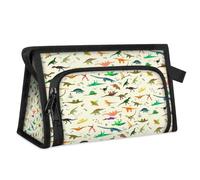 Trousse de toilette de voyage pour femmes, hommes, filles, garçons, motif dinosaures, trousse de maquillage multifonctionnelle, trousse de toilette, organisateur de cosmétiques, trousse de douche,
