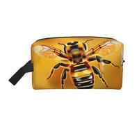 Trousse de toilette de voyage pour homme, grande capacité, motif abeille, blanc, Taille unique