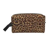 Trousse de toilette de voyage pour homme, motif léopard guépard, grande capacité, blanc, Taille unique