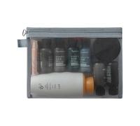 Trousse de toilette de voyage pour pinceaux de maquillage, organisateur de maquillage pour hommes et femmes, outils de beauté, ensemble de dopp, sac de lavage, accessoires de rangement, Gris Carré