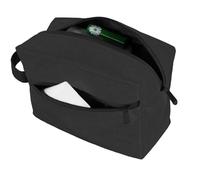 Trousse de toilette de voyage robuste avec poche et compartiment, trousse de toilette portable, pliable pour les voyages, le fitness, le camping, pour hommes et femmes, Noir , 1 pièce, 1 pièce