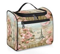 Trousse de toilette de voyage romantique en France pour femmes, hommes, enfants, filles, garçons, grande trousse de maquillage à suspendre, trousse de toilette, trousse de douche, 11,2 l, couleur,