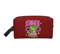 Trousse de Toilette de Voyage Rouge Cheer The Crocodile, Organiseur de Maquillage, Grande capacité, Portable, pour Femmes et Filles