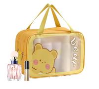 Trousse de toilette de voyage, sac de rangement de voyage de grande capacité, pochette de douche | Pochette de rangement portable pour shampooing, lotions, nettoyants pour le visage, jaune, Refer to