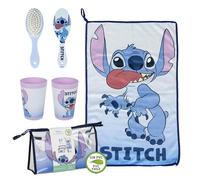 ARTESANÍA CERDÁ – Set de beauté Stitch, trousse de toilette 3 pièces Bleu 23×15×15×8 cm