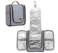 Trousse de toilette de voyage suspendue pour femme avec crochet, grand organiseur de maquillage avec 19 compartiments, sac de voyage résistant à l'eau pour accessoires de salle de bain, récipient complet et articles de toilette