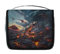 Trousse de toilette de voyage T-rex dinosaure pour femmes, hommes, filles, garçons, enfants, trousse de maquillage à suspendre, couleur, 4.5 L, Organiseur de sac