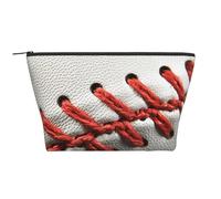 Trousse de toilette de voyage trapézoïdale avec fermeture éclair et chapeau de cowboy noir et bottes occidentales, Baseball Lace Close Up, Taille unique, Trousse de maquillage