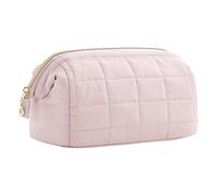 Trousse de toilette de voyage, trousse de maquillage - Organisateur de toilette pour femmes - Sac de voyage de grande capacité, organisateur de sac à cosmétiques pour hommes, femmes, adultes, Rose, Se