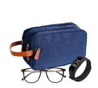 Trousse de toilette de voyage - Trousse de toilette de voyage en tissu Oxford 300D | Sac de salle de bain de voyage | Trousse de toilette de voyage pour hommes | Étui de rangement double couche résist