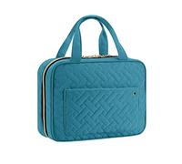 Trousse de toilette de voyage, trousse de toilette de voyage, grande capacité et poignée portable pour articles de toilette, shampoing, cadeaux d'anniversaire pour femmes et filles