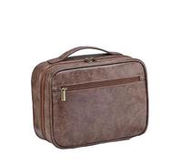 Trousse de toilette de voyage, trousse de toilette, trousse de toilette à fermeture éclair en cuir PU for hommes, sac de rangement portable for affaires, organisateur de produits de toilette, sac de v