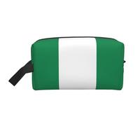 Trousse de toilette de voyage unisexe de grande capacité avec motif drapeau du Nigeria