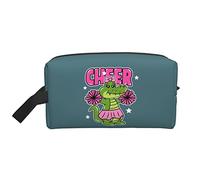 Trousse de Toilette de Voyage Vert foncé Cheer The Crocodile, Organiseur de Maquillage, Grande capacité, Portable, pour Femmes et Filles