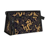 Trousse de toilette de voyage vintage en forme de dragon chinois pour femmes, hommes, filles, garçons, trousse de maquillage multifonctionnelle, trousse de toilette, organisateur de cosmétiques,