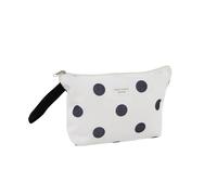 Trousse de toilette de voyage XL avec poignée, 27 x 17 x 6 cm, motif feuilles, rayures ou pois en noir et blanc, Good Things Happen, Pois, Classique