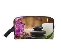 Trousse de toilette de voyage Zen Stone Print - Grande capacité - Trousse de toilette pour femme et homme, blanc, Taille unique