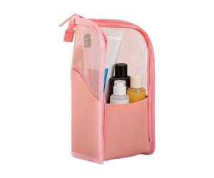 Trousse de toilette debout, étanche, grande capacité, pour les vacances, les voyages d'affaires, le camping, l'hôtel, les courts voyages, les dortoirs, Rose, Siehe Beschreibung, Voir description