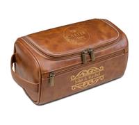 Trousse de toilette Dopp personnalisée en cuir avec gravure, cadeau de voyage parfait pour papa, mari, garçons d'honneur, Noël, anniversaire